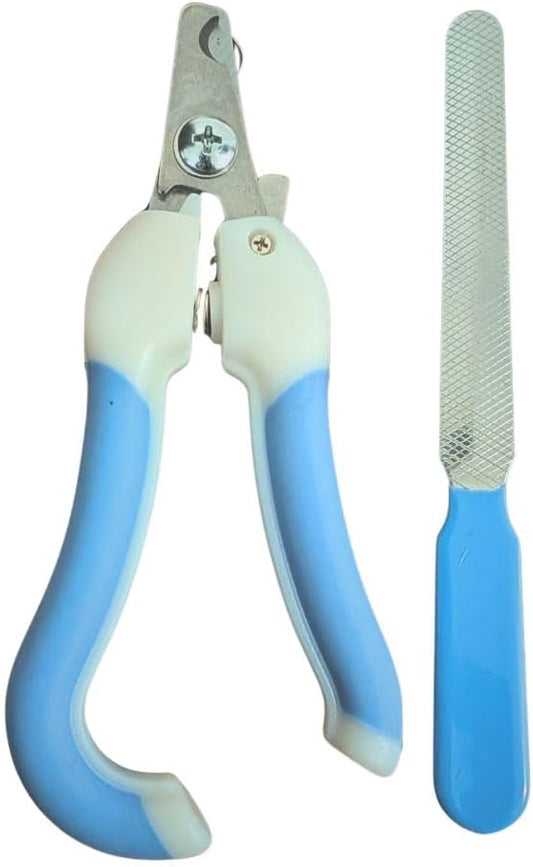 Dog Nail Clippers and Trimmer with Safety Guard to Avoid Over Cutting Professional Grooming Pet Nail Clipper with Free Nail File for Small Medium Large Breeds- Sharp Razor Edge Blade Pet Clippers