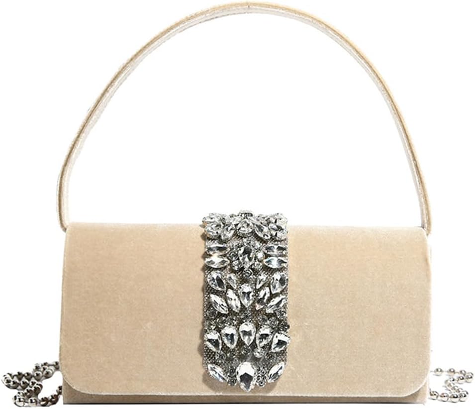 CORIOS Evening Bag for Women Rhinestone Clutch Bag Sparkly Crystal Handbag Bridal Wedding Purse Glitter Shoulder Bag