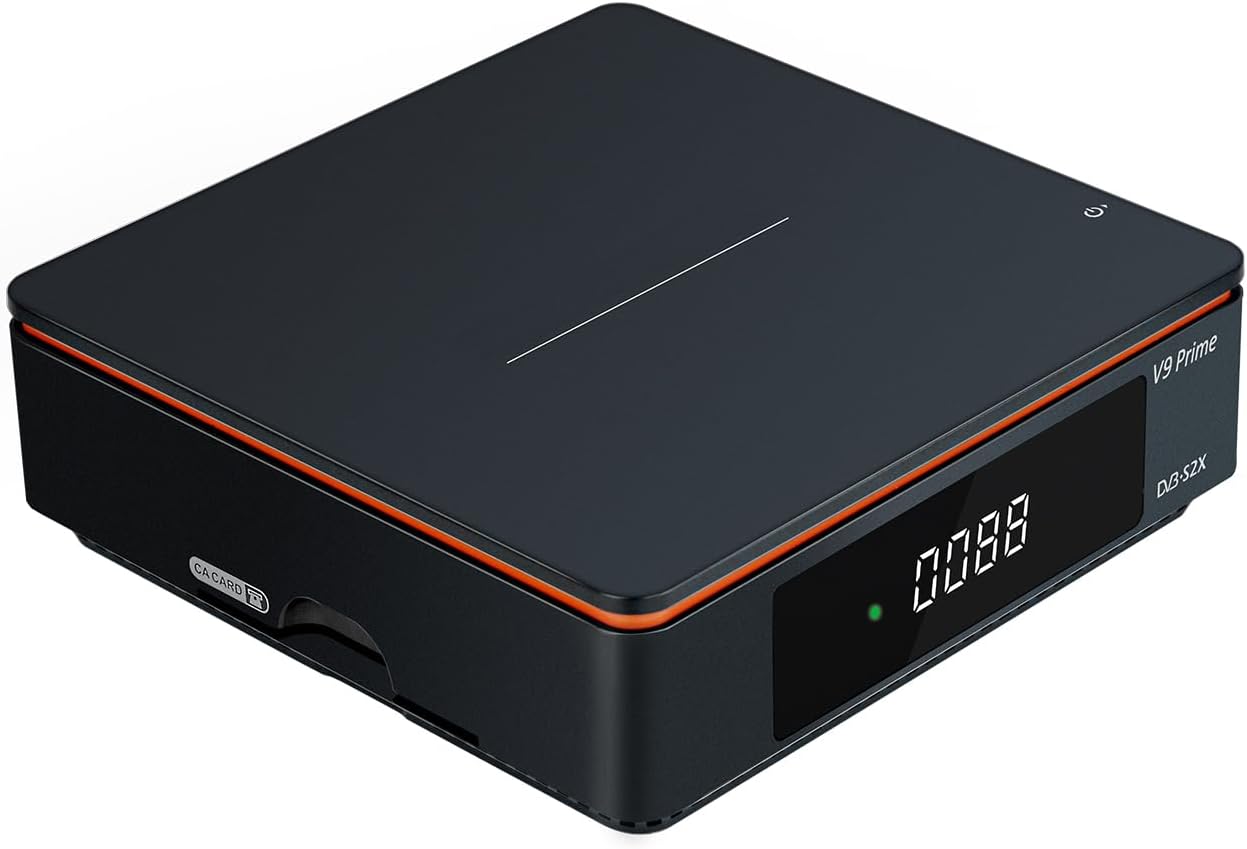 V9 Prime Digital Satellite Receiver H.265 FTA Free to Air DVB-S/S2/S2X 10bit HEVC Built-in 2.4G WiFi Support CA Card, Biss Auto Roll