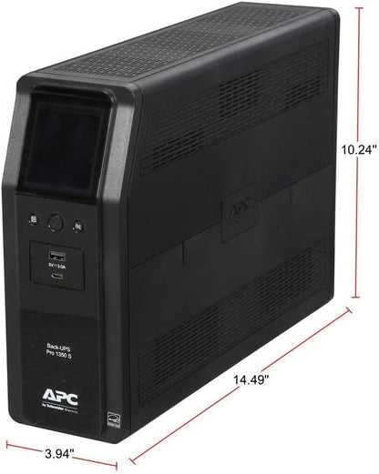 APC BR1000MS Sine Wave UPS Battery Backup & Surge Protector, 1000VA, Backups Pro, Black