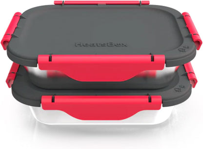 HeatsBox Electric Lunch Box 100W Portable Food Warmer | App Control | Car, Truck, Office, Outdoor Work | 31oz Stainless Steel Battery Powered Self Heating Lunchbox | 12V 24V 110V | Ideal Gift