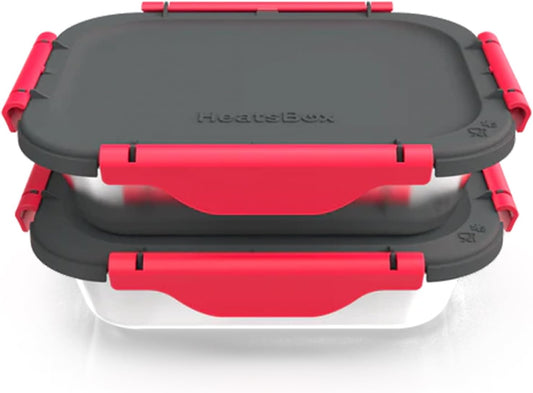 HeatsBox Inner Dish Set of 2 Reusable Stainless Steel Containers with Lid to Meal Prep Food | Freezer and Oven Safe | Compatible Go Lunch Box (Buy Separately, not Included)