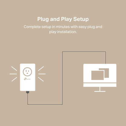 TP-Link AV1000 Powerline Ethernet Adapter(TL-PA7017P KIT) - Gigabit Port, Plug and Play, Extra Power Socket for Additional Devices, Ideal for Smart TV