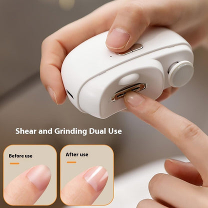 Electric Toenail Clippers for Seniors, 3 in 1 Electric Nail Clippers for Adults Automatic Electric Nail Trimmer for Adults Nail Trimmers for People Fingernail Trimmer and Polisher(White)