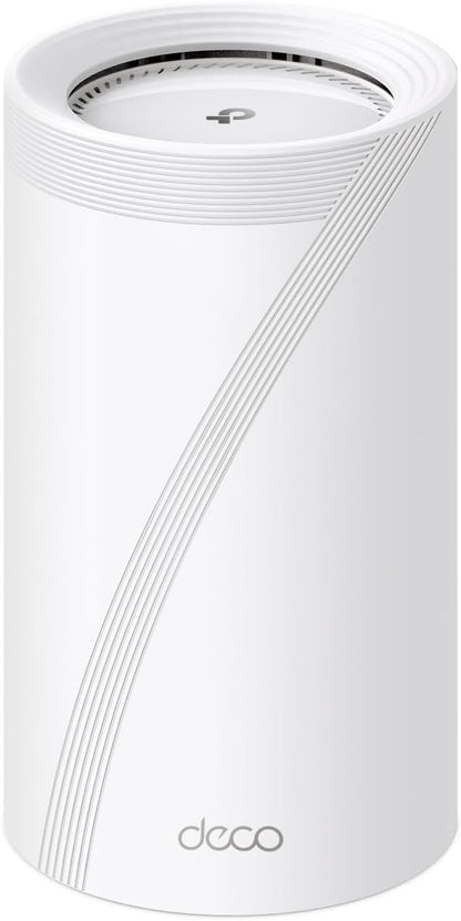 TP-Link Deco BE11000 Tri-Band WiFi 7 Mesh (Deco BE65 Pro) - 11 Gbps, 6 GHz/5 GHz/2.4 GHz Bands, 5 Gbps Ports, MLO, 320 MHz Channels, HomeShield, Universal Compatibility - 2-Pack