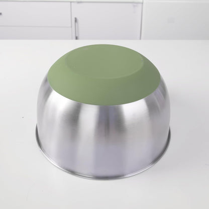 Shatomo Stainless Steel Salad Spinner, 5L Lettuce Spinner with Non-Slip Base, Drain and Stop Button, Fruit and Vegetable Washer and Dryer Spinner