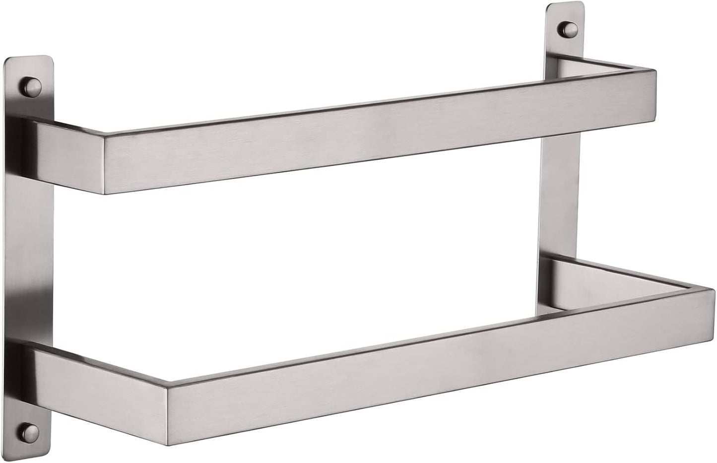KOKOSIRI Towel Bars Black Bath Towel Holders 20 Inches Bathroom 2-Tiers Ladder Towel Rails Wall Mounted Towels Shelves Rack Stainless Steel, B5008BK-L20