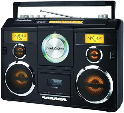 Sound Station Portable Stereo with Bluetooth/CD/AM-FM Radio/Cassette Recorder (Silver)