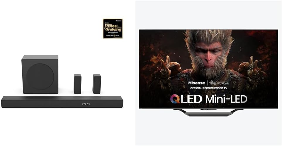 Hisense 55U78N-55 inch Mini-LED PRO 4K QLED 144Hz Google TV with Quantum Dot Technology, DTS Virtual: X, HDR10/HDR10+/HLG, 1500 Nits Peak Brightness