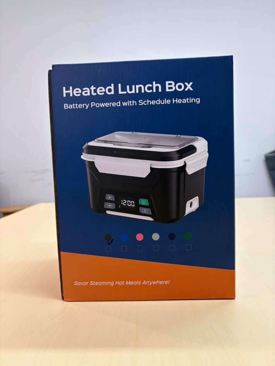 Docusvect Cordless Electric Lunch Box for Adults, Heated Lunch Box Battery Powered with Automatic Heating, 1.3L Portable Food Warmer with Removable Tray Divider