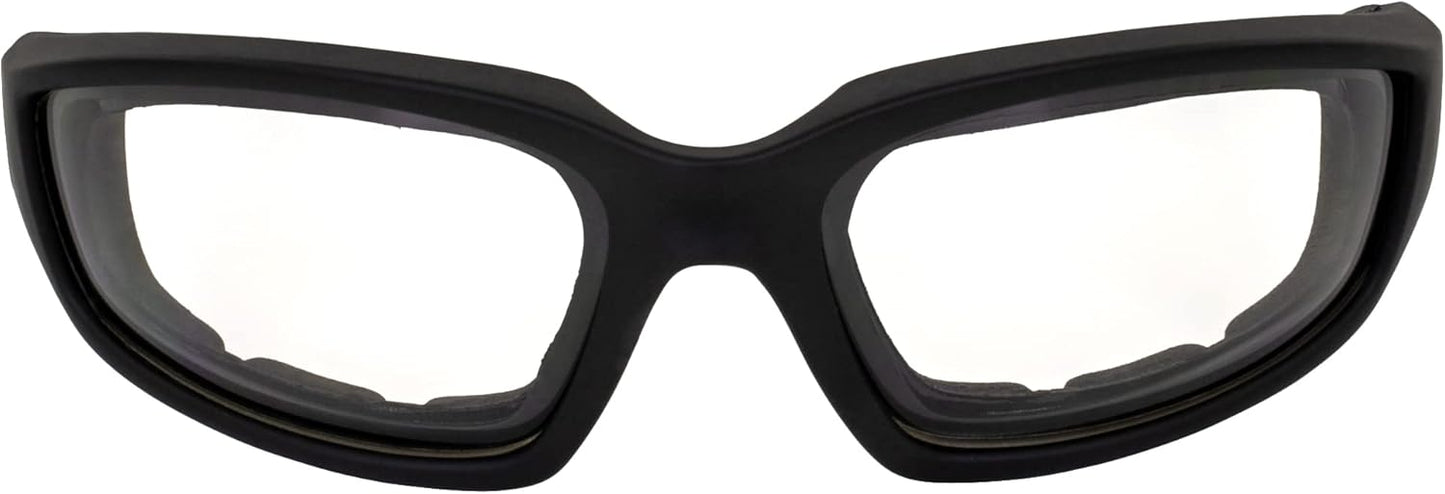 Global Vision Eyewear Kickback Sunglasses with Ethylene Vinyl Acetate Foam, Clear Lens