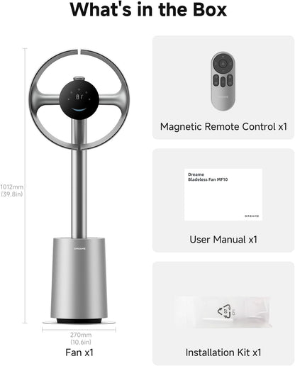 Dreame Bladeless Tower Fan MF10 for Bedroom with 270° Spatial Airflow