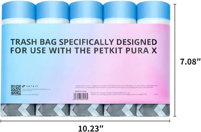 PETKIT PuraX PuraMax Replaced Waste Bags-1 Roll, Portable Cat Litter Waste Receptacles Bags for Self-Cleaning Cat Litter Box