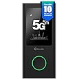 5G Wif 6 Portable Hotspot, 2.4GHz 5.8GHz 2.4 Inch LCD Screen, 16 Devices Simultaneous Connection, IP54 Waterproof, 4000mAh Battery, Nano SIM Card Slot, for Travel