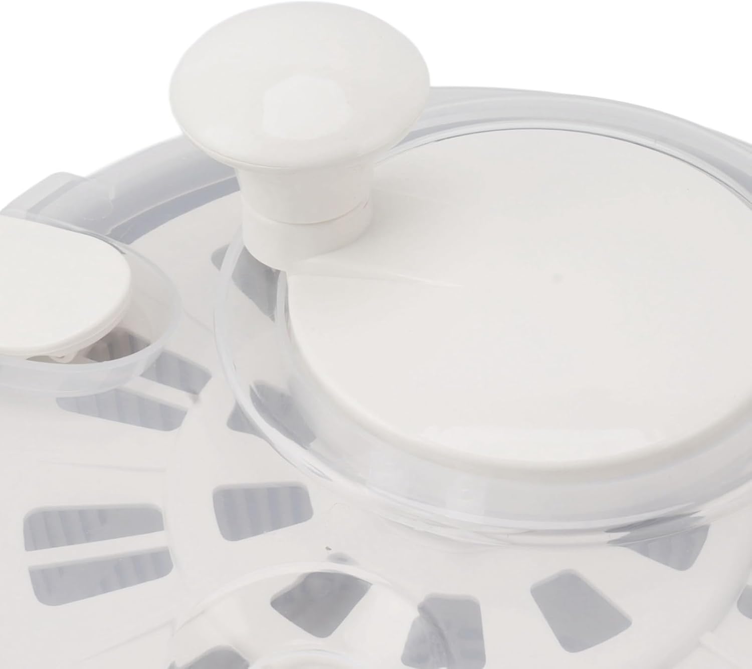 Stainless Steel Salad Spinner Salad Spinner, Stainless Steel Salad Spinner Manual Rotation Large Capacity Double Layer Easy to Use, with Double Layer Bowl for Fruits and - PuriLite