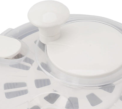 Stainless Steel Salad Spinner Salad Spinner, Stainless Steel Salad Spinner Manual Rotation Large Capacity Double Layer Easy to Use, with Double Layer Bowl for Fruits and - PuriLite