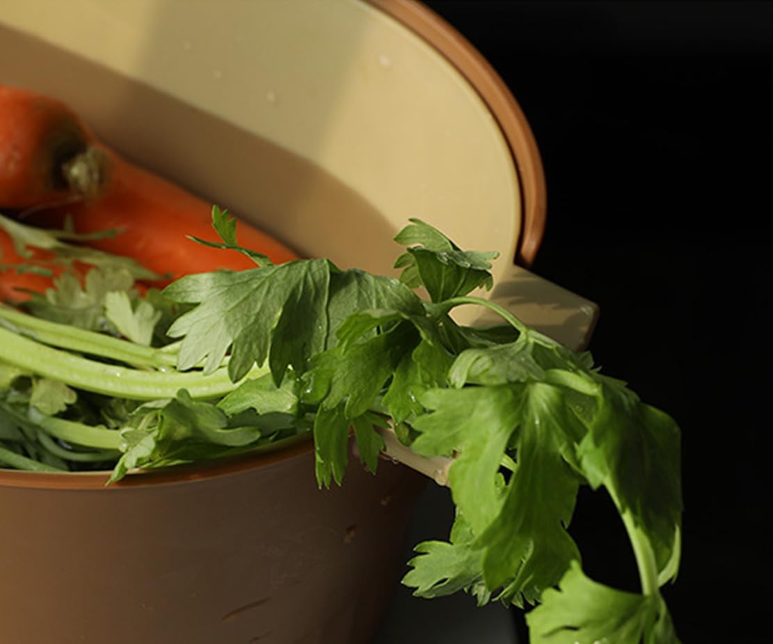 Kitchen Washbas Food Strainer Drain Basket Rotating Drainer Double-Layer Basin Vegetable Fruit Washing Strainer