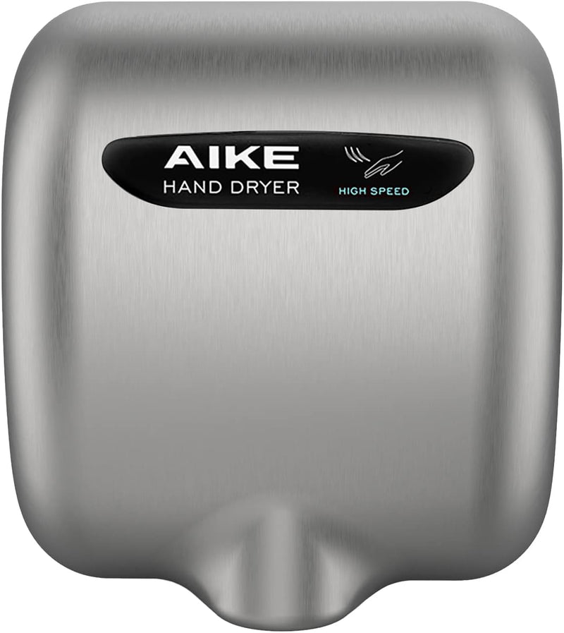AIKE Surface Mounted High Speed Commercial Hand Dryer CUL Approved 120V 1500W, Brushed Stainless Steel Finish Model AK2800B