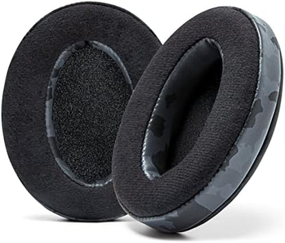 WC PadZ Velour - The Ultimate Upgraded Earpads by Wicked Cushions - Compatible with Audio Technica, HyperX, SteelSeries Arctis & More - Extra Thick - Bigger Opening - Softer Memory Foam | (Black)