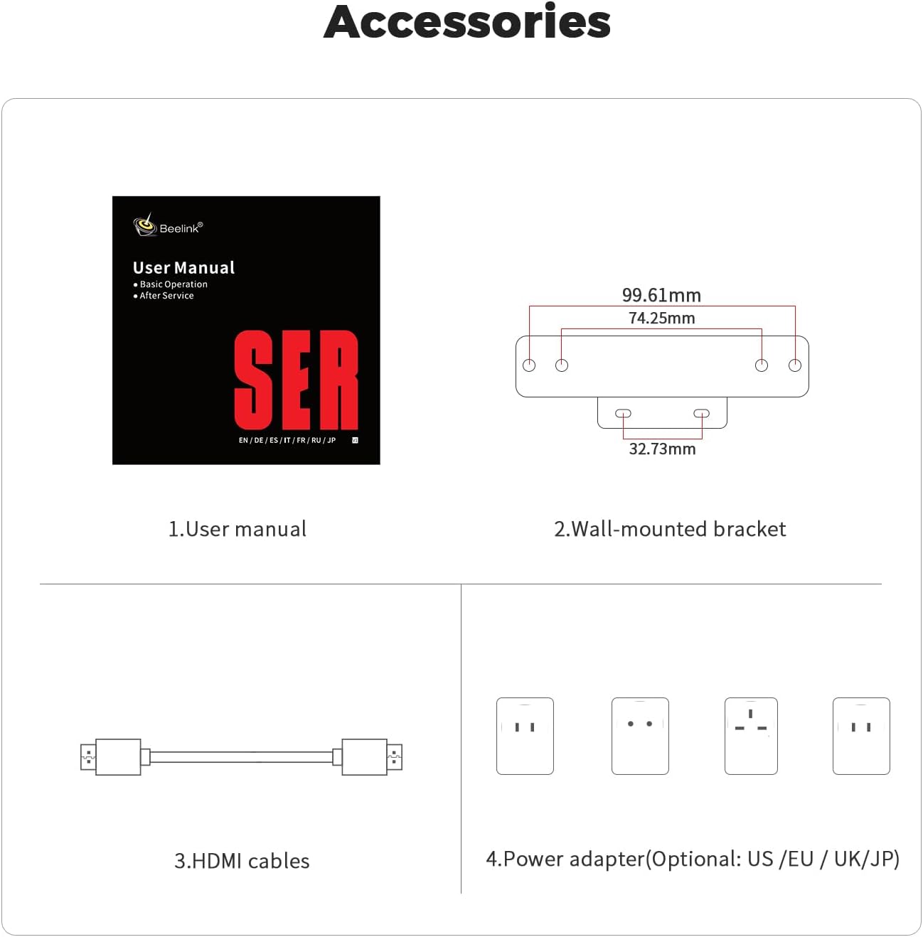 Beelink SER8 Mini PC, AMD Ryzen 7 8745HS(4nm, 8C/16T) up to 4.9GHz, Mini Computer 32GB DDR5 RAM 1TB M.2 NVME SSD, Desktop PC 4K@120Hz Triple Display, Mini Gaming Computer WiFi6/BT5.2/2.5Gbps/W-11 Pro