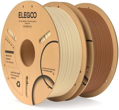 ELEGOO PLA Filament 1.75mm Black 1KG,3D Printer Filament Dimensional Accuracy +/- 0.02mm,1kg Cardboard Spool(2.2lbs) 3D Printing Filament Fits for Most FDM 3D Printers
