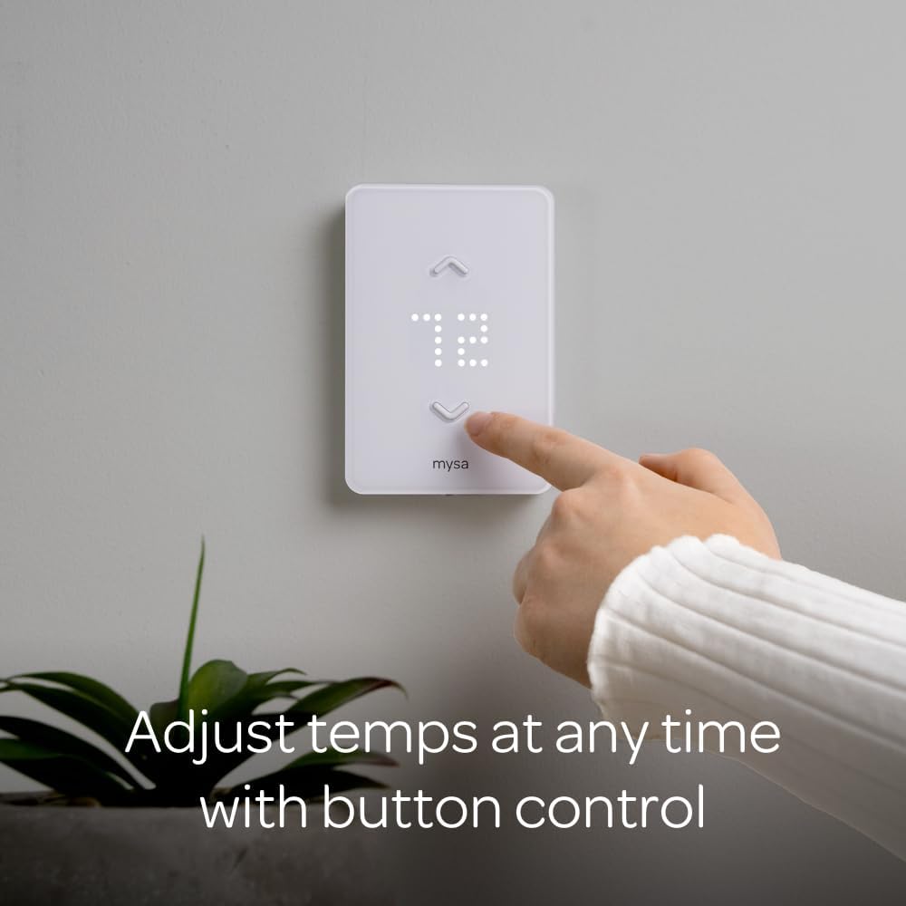 Mysa Smart Thermostat LITE for Electric Baseboard Heaters | 120-240V | Remote Control with 100% Free APP | No Subscription | Easy Install | HomeKit, Alexa, Google Home | Wi-Fi Programmable