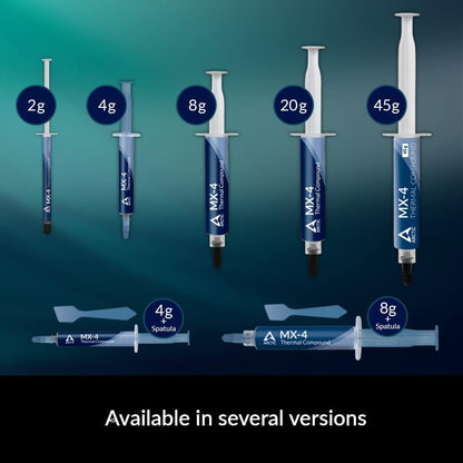 ARCTIC MX-4 (incl. Spatula, 4 g) - Premium Performance Thermal Paste for All Processors (CPU, GPU - PC, PS4, Xbox), Very high Thermal Conductivity, Long Durability, Safe Application, Non-Conductive