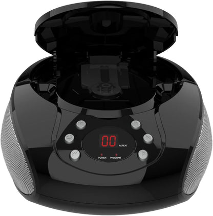 PROSCAN Elite Portable CD Boombox with AM/FM Radio (Black)