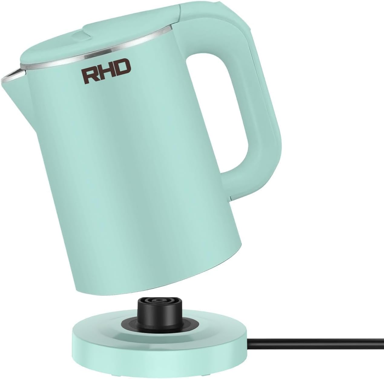 RHD 0.5L Small Portable Electric Kettles for Boiling Water, 304 Stainless Steel Hot Water Dispensers, Fast Boil Teapot, Auto Shut-Off, Perfect For Dorm RV Travel Coffee Tea, Green