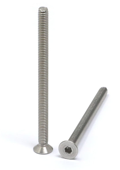 iexcell 5 Pcs M8 x 80mm Thread Pitch 1.25 mm Stainless Steel 304 Hex Socket Flat Head Cap Screws Bolts Kit