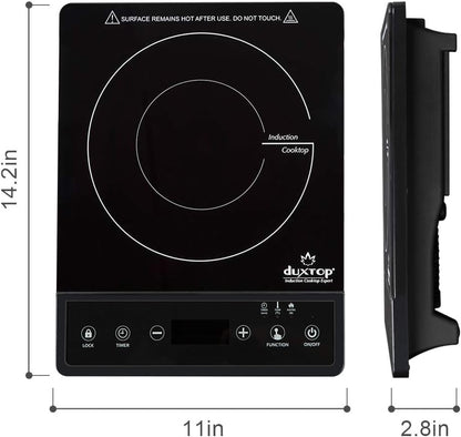 Duxtop Portable Induction Cooktop, Countertop Burner, Induction Burner with Timer and Sensor Touch, 1800W 8500ST E210C2
