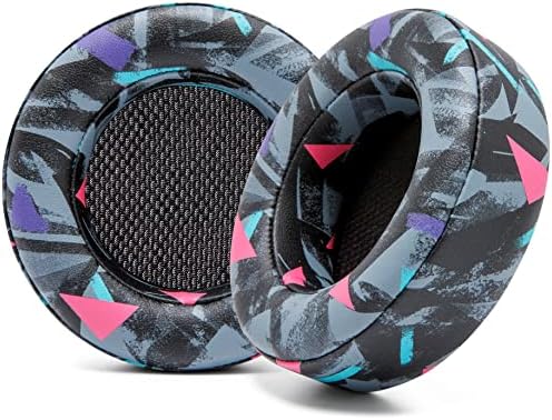 WC Upgraded Replacement Earpads for Corsair Virtuoso RGB Wireless Gaming Headset Made by Wicked Cushions | Improved Durability, Thickness, Softer Leather, and Sound Isolation | (Black Camo)