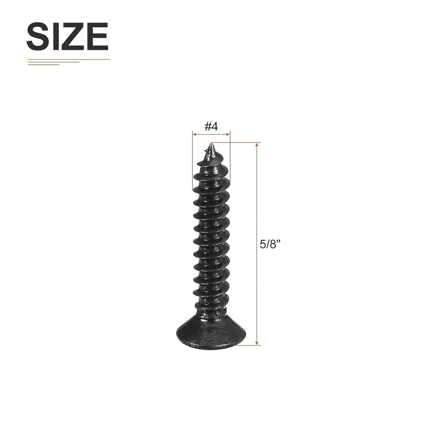 DTGN 100Pcs #6x1/2 Flat Head Wood Screws, 304 Stainless Steel Phillips Self Tapping Screws - Good for Woodworking, Furniture - Silver