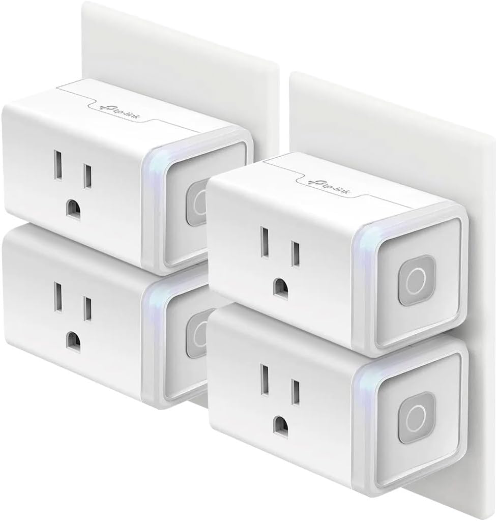 TP-Link Kasa Smart Plug Mini HS103P4 | Wi-Fi Smart Outlet | Alexa & Google Assistant Compatible | Remote Control | 15A | 4-Pack | White