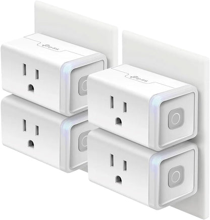 TP-Link Kasa Smart Plug Mini HS103P4 | Wi-Fi Smart Outlet | Alexa & Google Assistant Compatible | Remote Control | 15A | 4-Pack | White