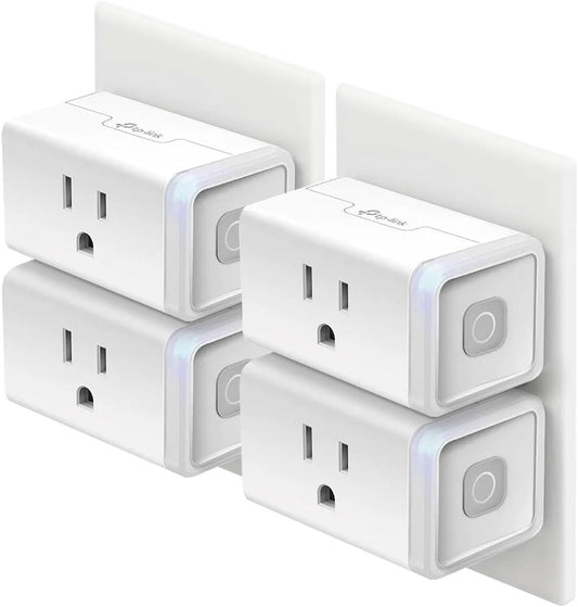 TP-Link Kasa Smart Plug Mini HS103P4 | Wi-Fi Smart Outlet | Alexa & Google Assistant Compatible | Remote Control | 15A | 4-Pack | White