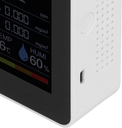 Radon Detector, Test Kit Co2 Monitor Multifunctional for Gymnasiums(White)