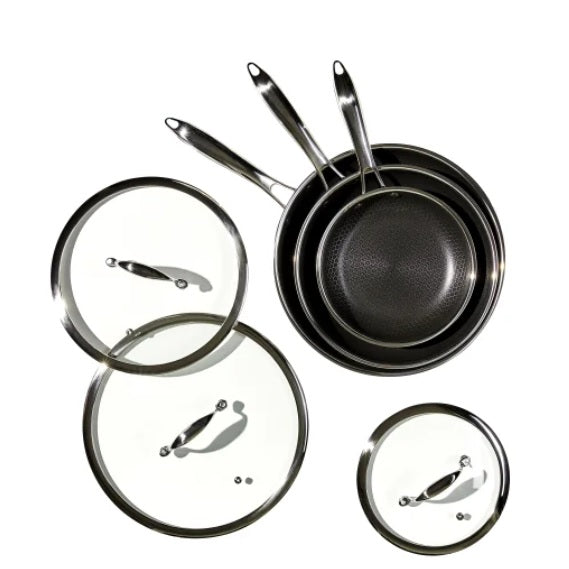Hexclad Cookware Set, 7-piece