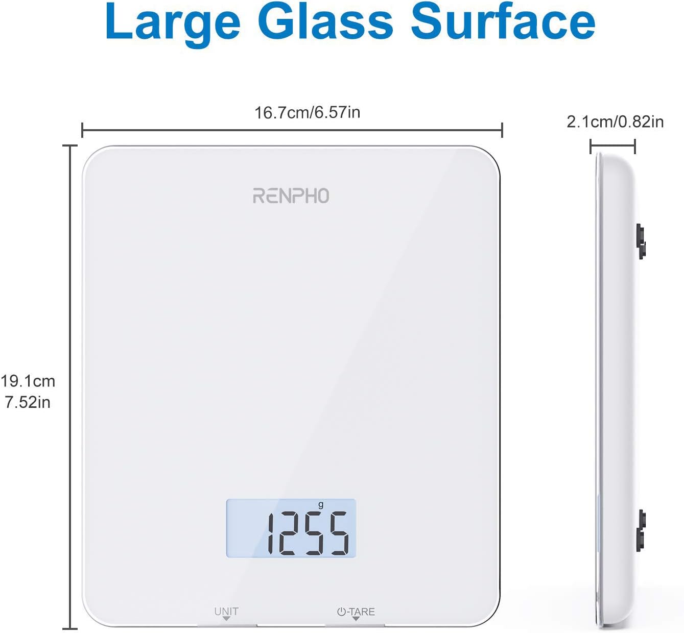 RENPHO Smart Food Nutrition Kitchen Scale, Food Scale for Food Ounces and Grams, Coffee Scale with Timer, Nutritional Calculator for Keto, Macro, and Calorie with Smartphone App, White