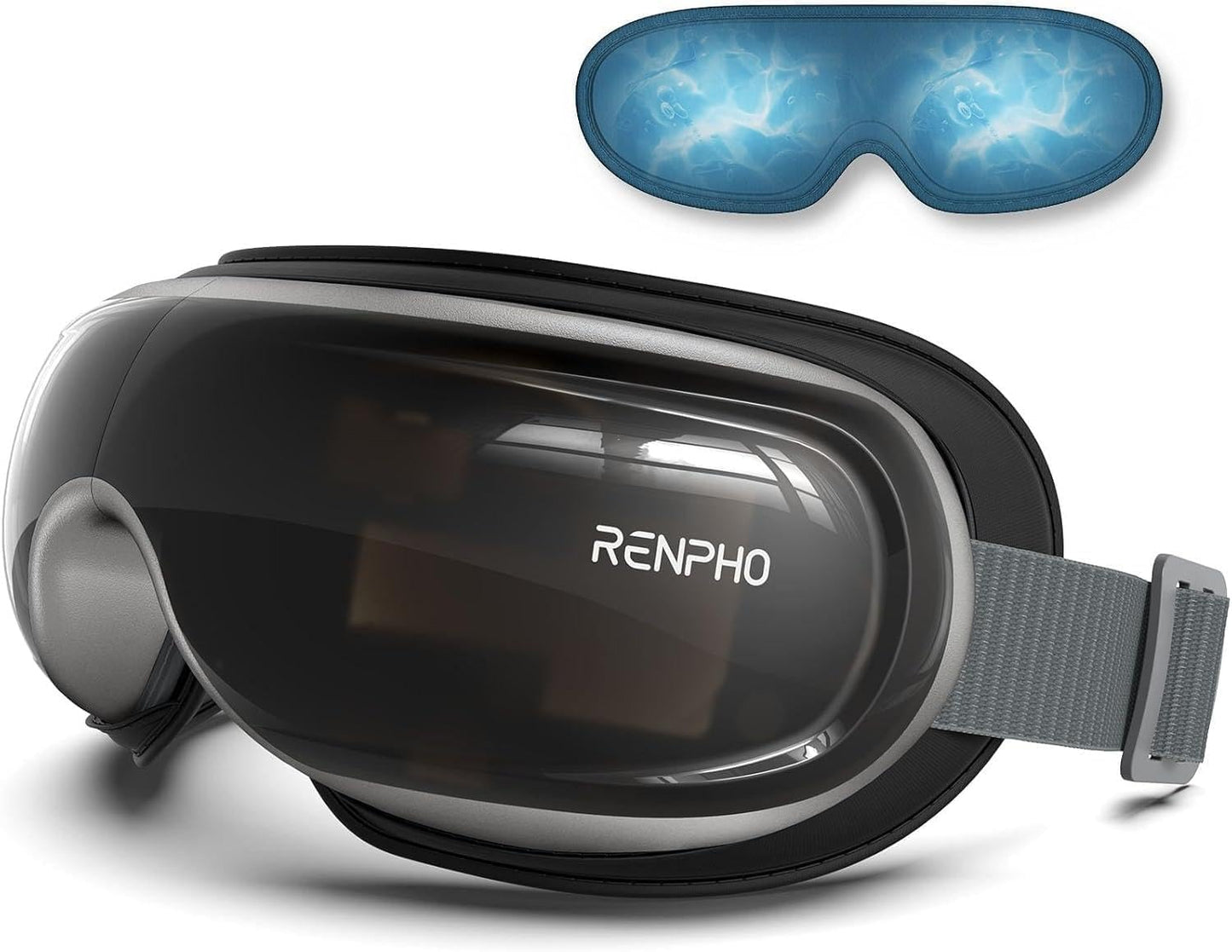 RENPHO Eyeris 3 Heated Eye Mask with Cooling Gel Pad – Rechargeable Eye Relaxation Device with Voice Control, Bluetooth Music & Adjustable Fit