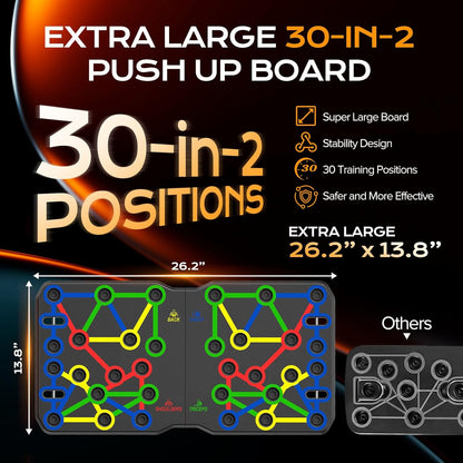 AERLANG Push Up Board-Large PushUps Portable Multi-Function Foldable Push Up Bar, Easy to Use Push up Handle Push Up Strength Training Push Up Stands Home Workout Equipment