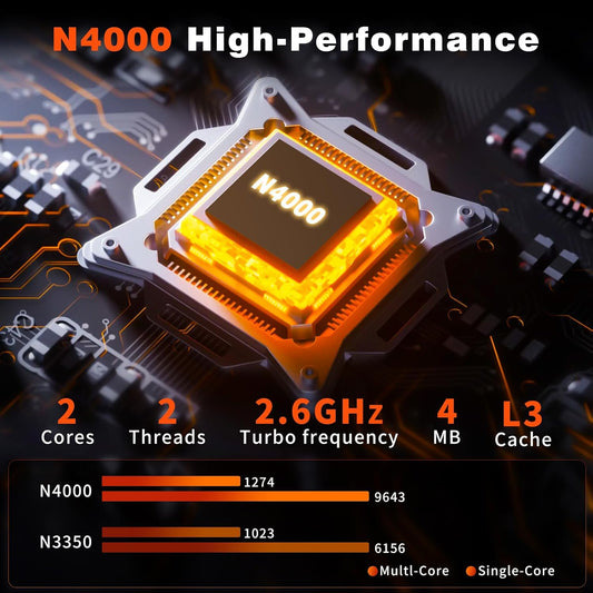 Gaming Laptop,15.6 inch Traditional Laptops N4000, Laptop with 8 GB RAM, 256 GB SSD, Slim Light Netbook WiFi5 Mini-HDMI 180 Angle Opening BT5.0, USB3.0, Thin and Light Laptop For Student Business Work - PuriLite