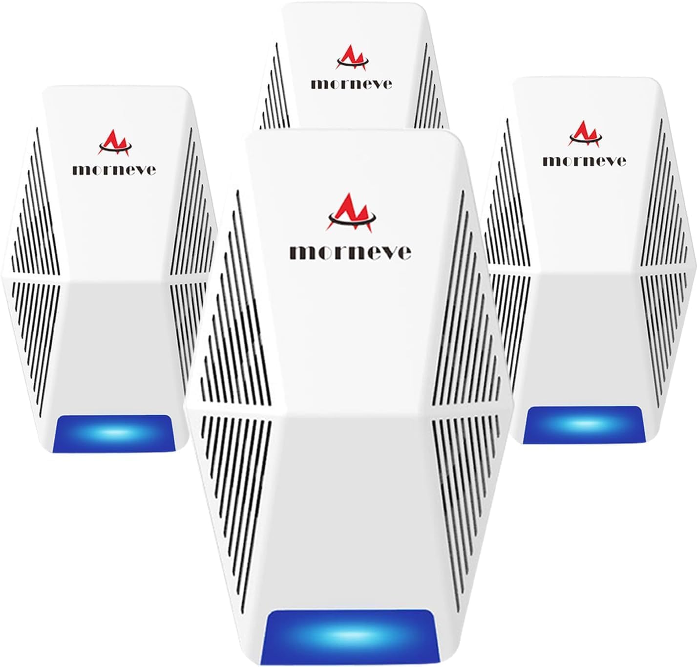 Ultrasonic Pest Control Repeller 4-Pack – Intelligent Plug-In Indoor Repeller with LED Night Light - PuriLite