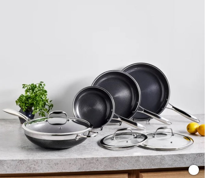 Hexclad Cookware Set, 7-piece