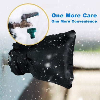 Outdoor Faucet Covers for Winter – 2-Pack Insulated Waterproof Spigot Covers – Freeze Protection for Outdoor Water Faucets & Pipes – Black - PuriLite