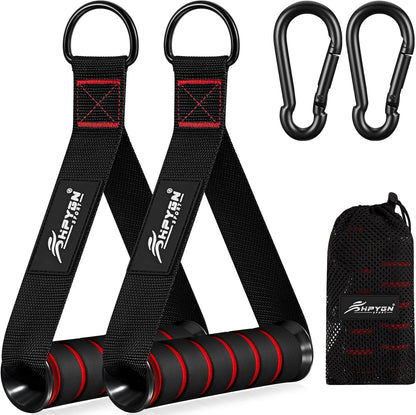 HPYGN Exercise Handles, Replacement Fitness Equipment for Pilates,Yoga,Strength Trainer, Heavy Duty Comfortable Cable Handle Compatible with High Bearing Capacity Pulley Handles, Pull Down Home Gym