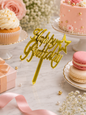 Acrylic Sweet Toppers 10pcs Pack Happy Birthday, Nikah Mubarak, Baat Paki Cake & Cupcake Decoration