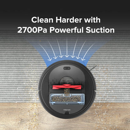 roborock Q5+ Robot Vacuum with Self-Empty Dock, Hands-Free Cleaning for up to 7 Weeks, 2700Pa Max Suction, 180mins Max Run-Time, Compatible with Alexa, Perfect for Hard Floors, Carpets, and Pet Hair - PuriLite