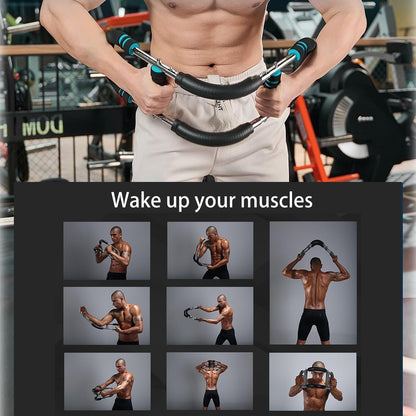 Twister Arm Trainer-Adjustable 40-110lb Arm & Chest Strengthener with 4 Detachable Springs, Portable Power Twister Bar for Home Gym, Men & Women- Full Upper Body Workout & Muscle Builder