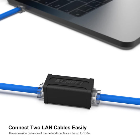 RJ45 Inline Coupler, BENFEI 5 Pack Cat7 Cat6 Cat5e Ethernet Extender 10Gbps Coupler Female to Female